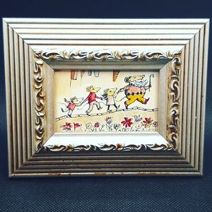Mini 2"×3" Framed Mice on a Stroll with Granddad